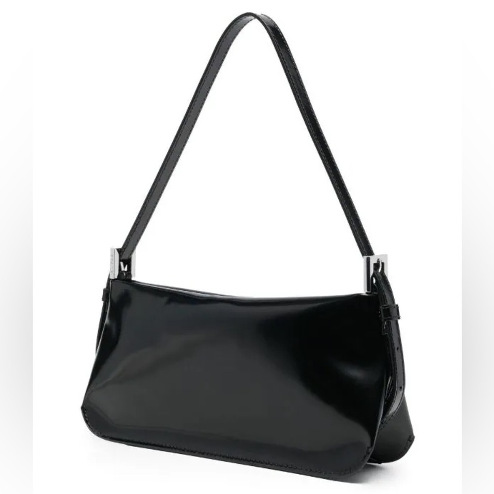 BY FAR patent-leather shoulder bag